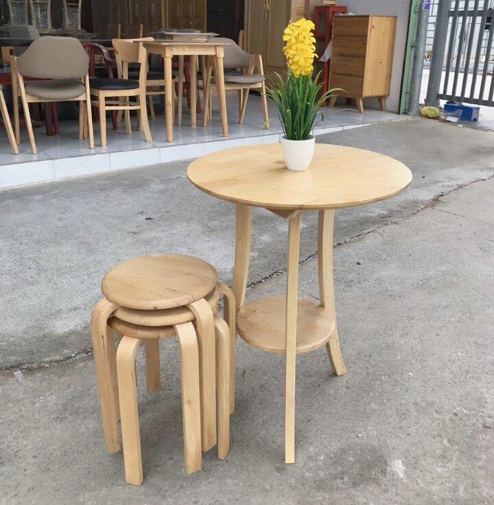 Bàn tròn gỗ  - bàn ăn - bàn cafe