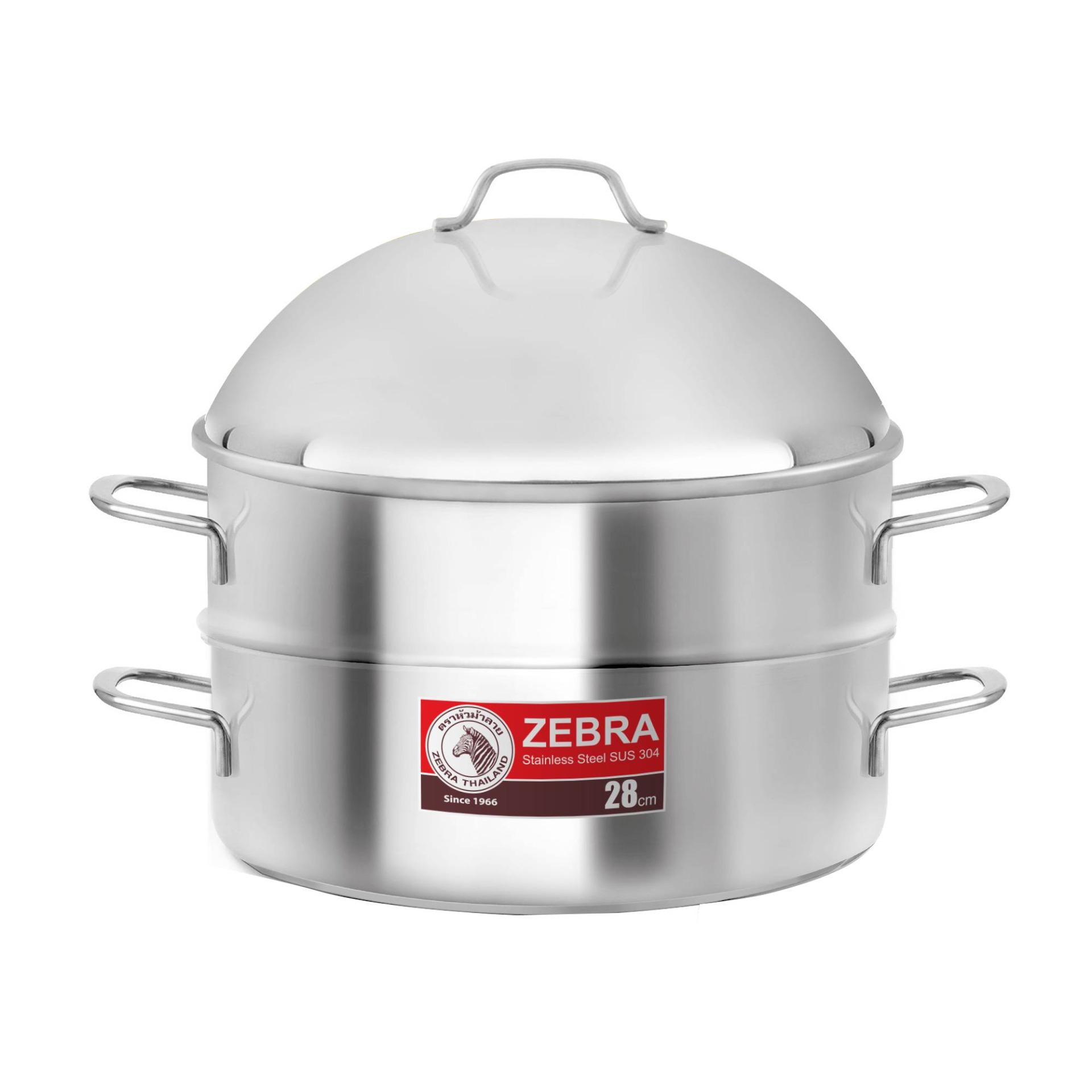 Bộ nồi xửng hấp Zebra Thái Lan 28cm-Extreme plus II, Nhập khẩu Thái Lan, inox 304-164390