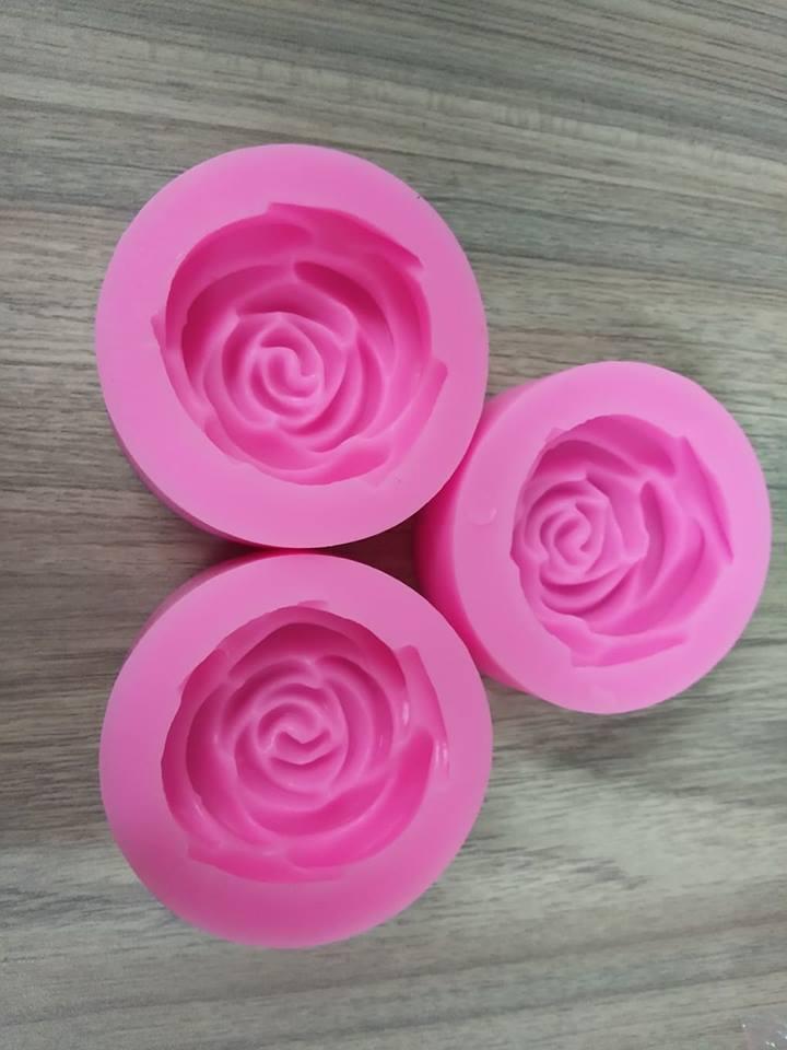 KHUÔN SILICON 4D HÌNH HOA HỒNG 7CM