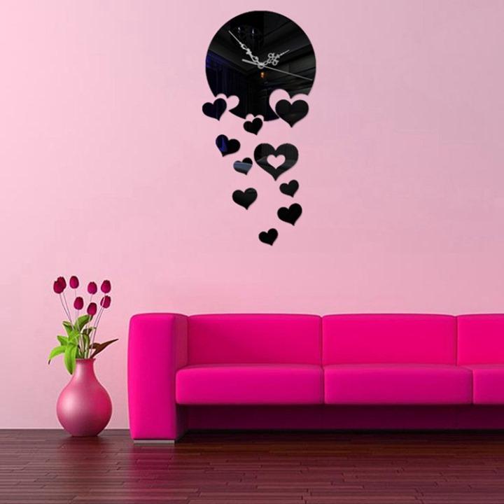 Đồng hồ dán tường nghệ thuật DIY - Tim Rơi