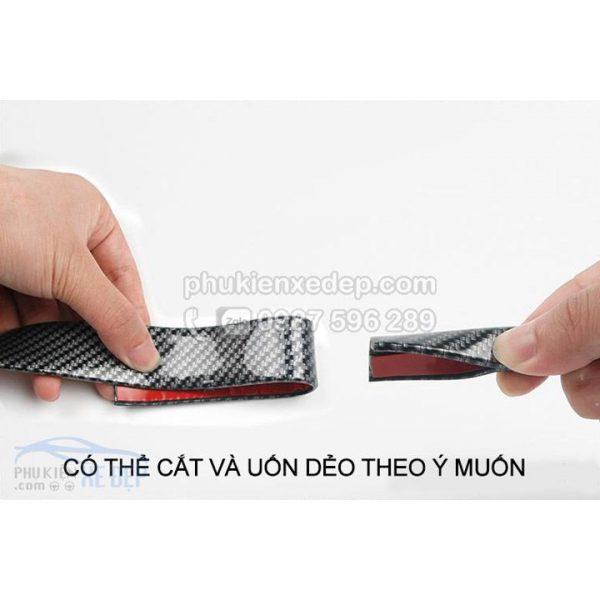 Nẹp carbon 5D chống va đập cốp xe, nẹp bước chân
