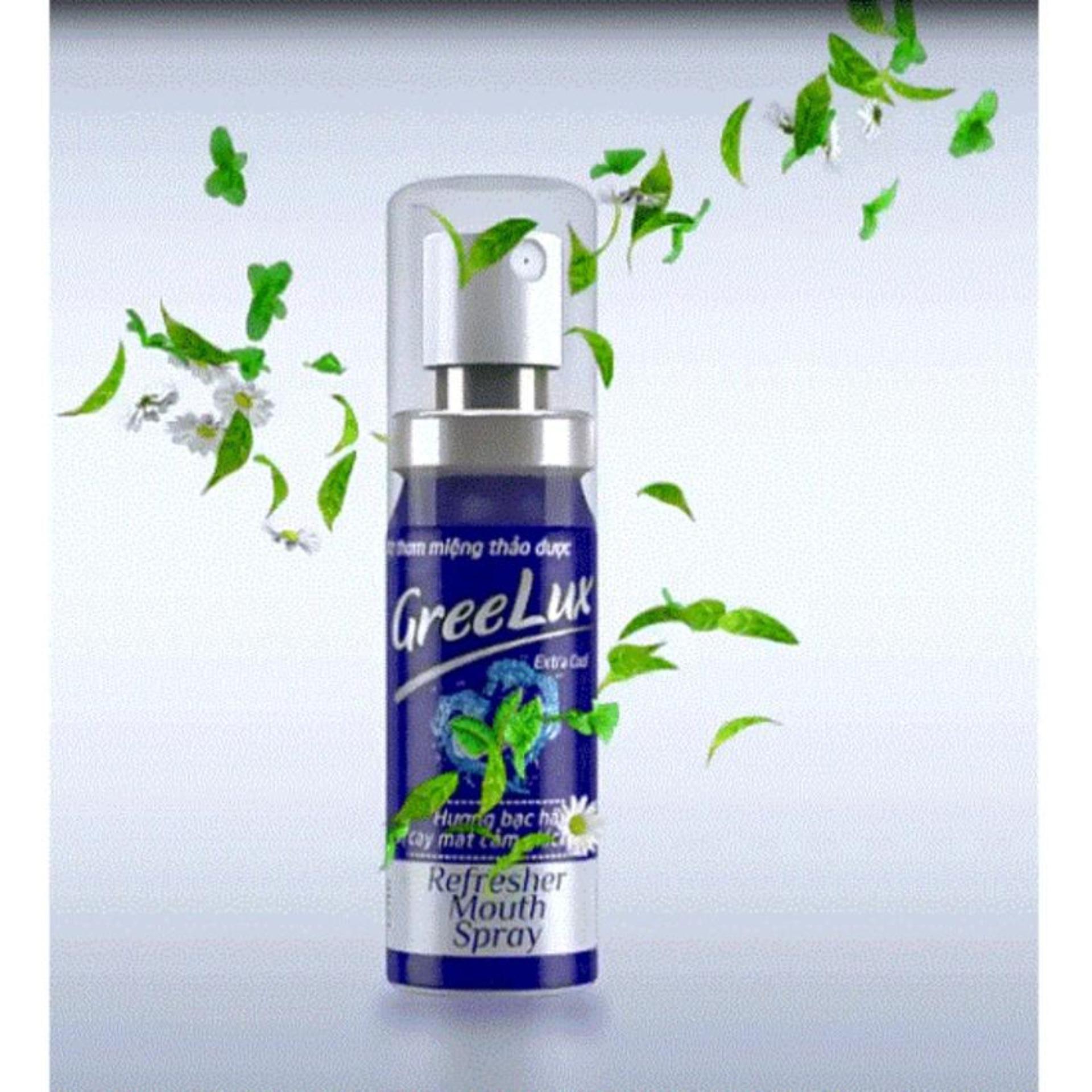 Bộ 2 Chai Xịt Thơm Miệng Thảo Dược Greelux ( Xanh Dương + Xanh Lá)