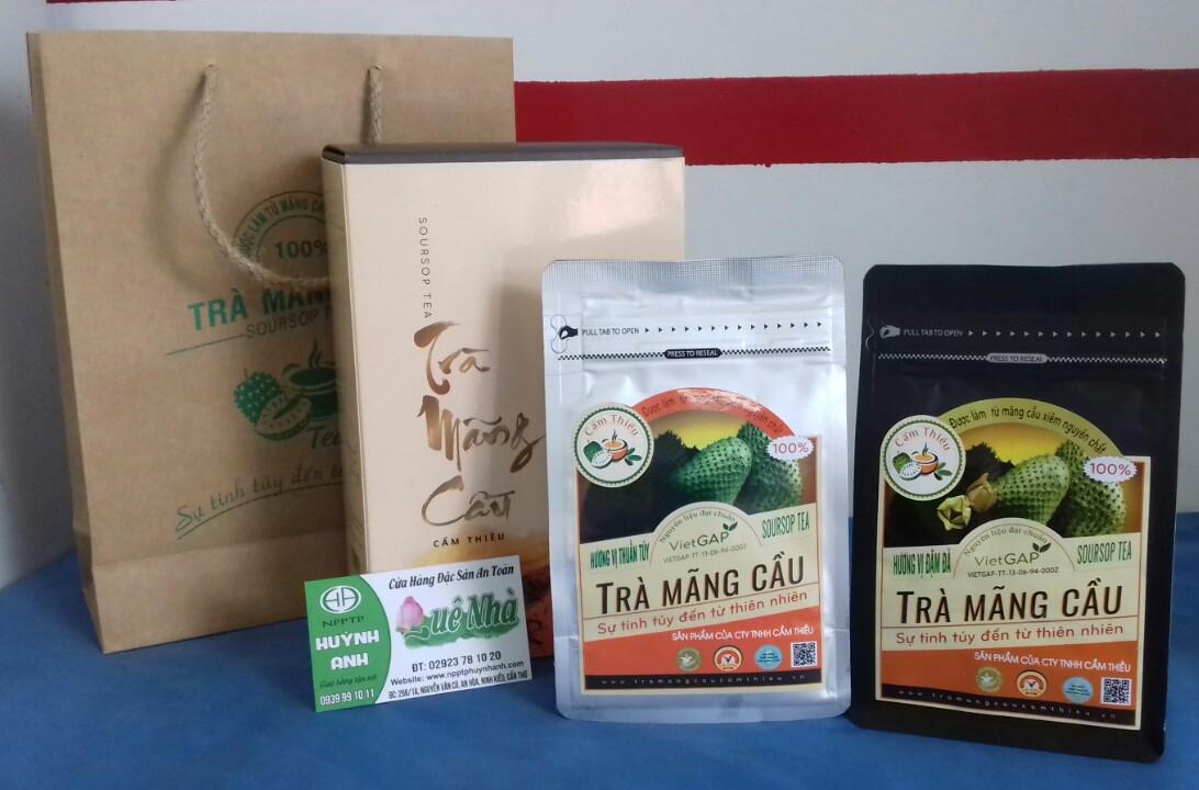 HỘP COMBO 2 TÚI TRÀ MÃNG CẦU CẨM THIỀU 100G (Trà hương vị thuần tuý và Trà hương vị đậm đà)