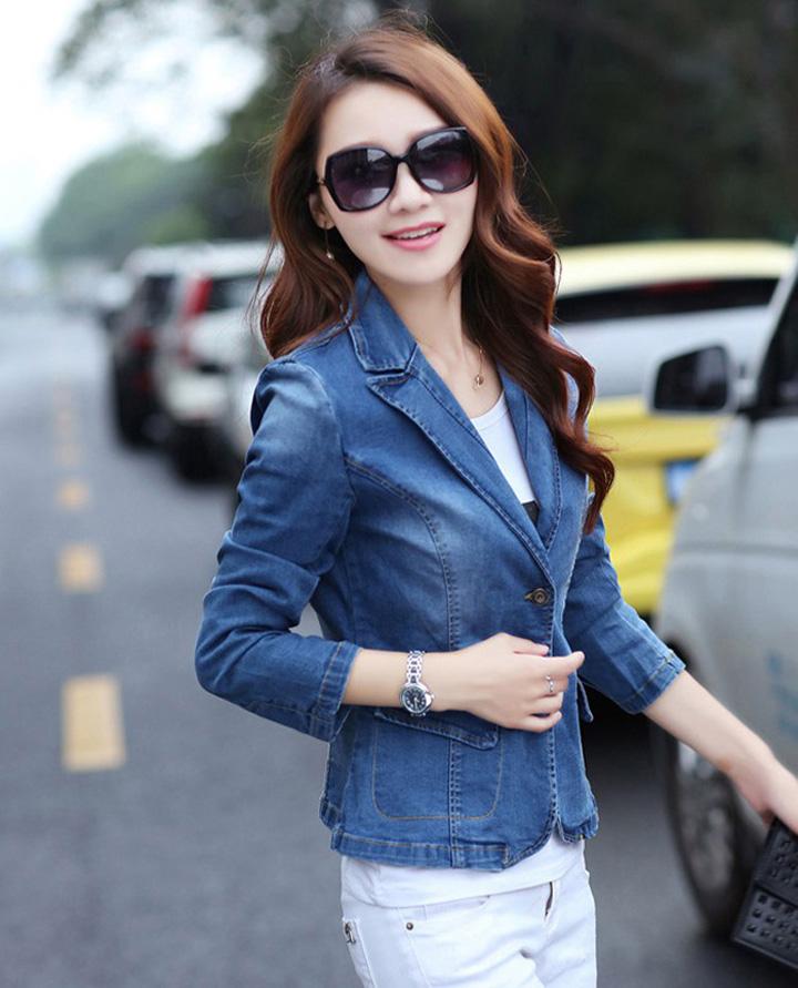 Áo khoác jean nữ công sở hot- xa002 siêu cá tính