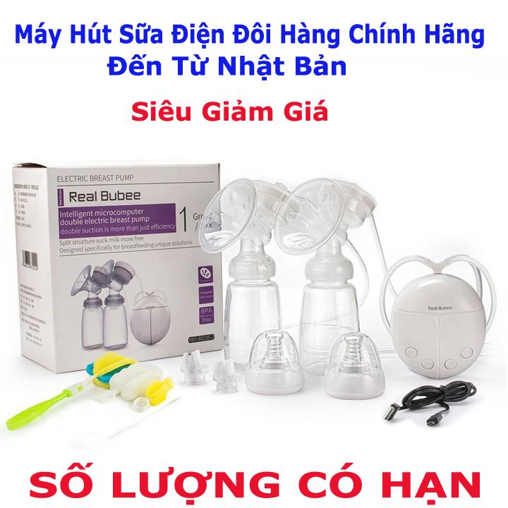 Máy hút sữa điện đôi Real Bubee CON KHỎE MẸ ĐẸP