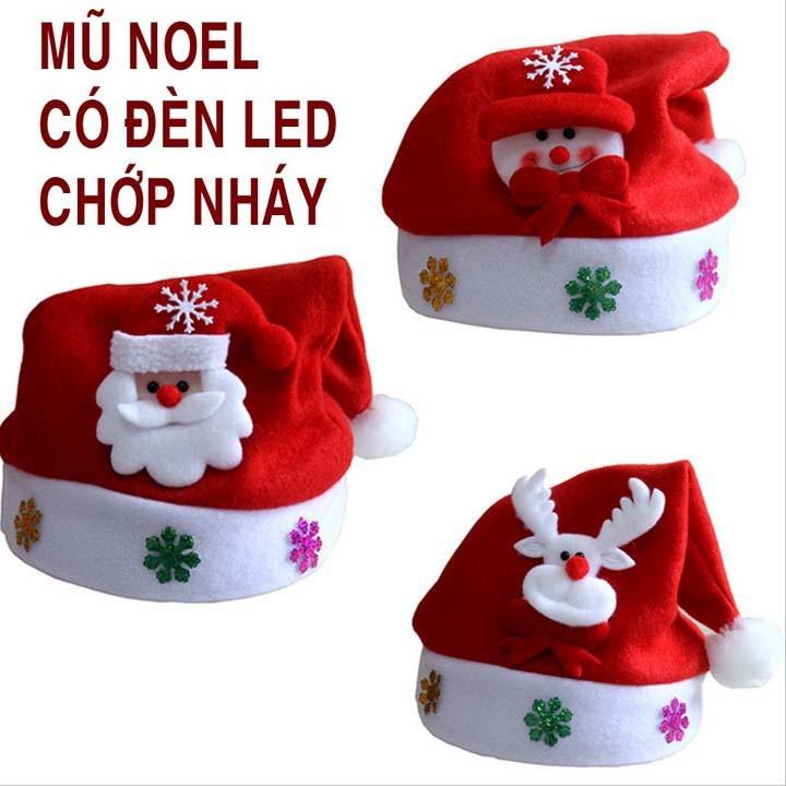 MŨ NOEL CÓ ĐÈN LED CHỚP NHÁY