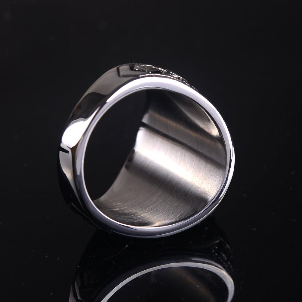 [HCM]Nhẫn inox không quân Mỹ N305 (hột đen)