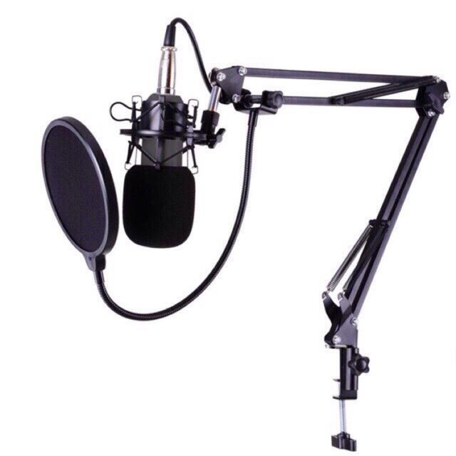 Micro thu âm BM800 và chân giá micro và lọc âm-