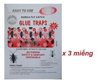 Keo bẫy ruồi hàn quốc KOREA FLY CATCH GLUE TRAPS - 14.5 x 22cm (3 miếng) thumbnail