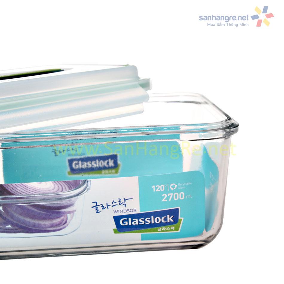 Hộp thủy tinh Glasslock 2700ml MHRB270 (có tay cầm)