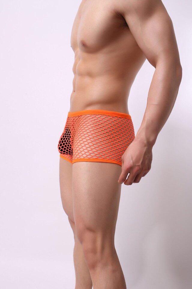 [HCM]Quần lót boxer lưới mắt to Đen 888