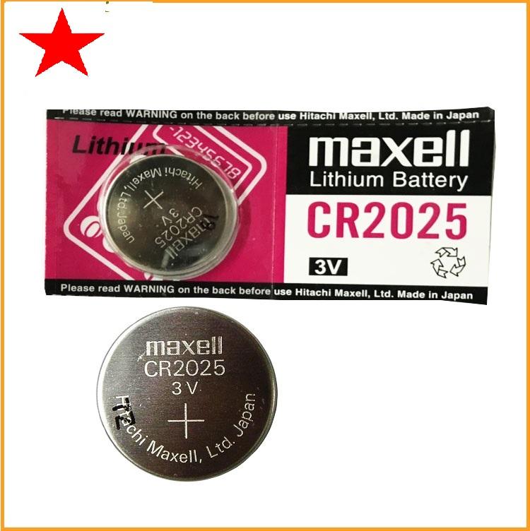 Combo 2 viên pin Cr2025, pin Cmos Maxell lithium 3V