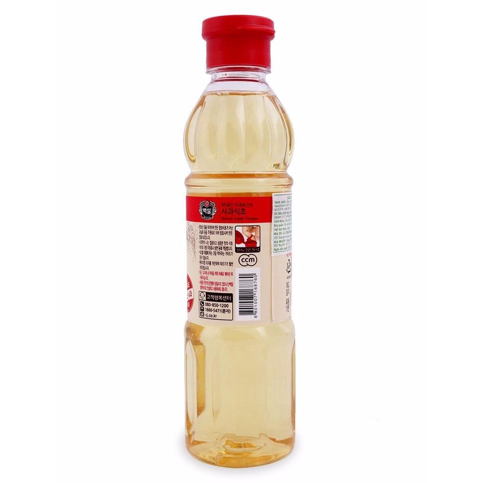 Dấm Táo Beksul Hàn Quốc nhập khẩu 900ml 사과식초 900ml