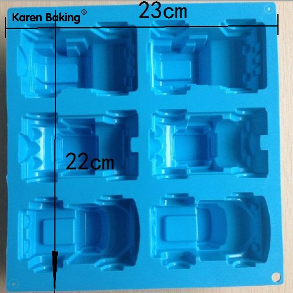 [HCM]Khuôn silicon hình 6 xe hơi cực xinh