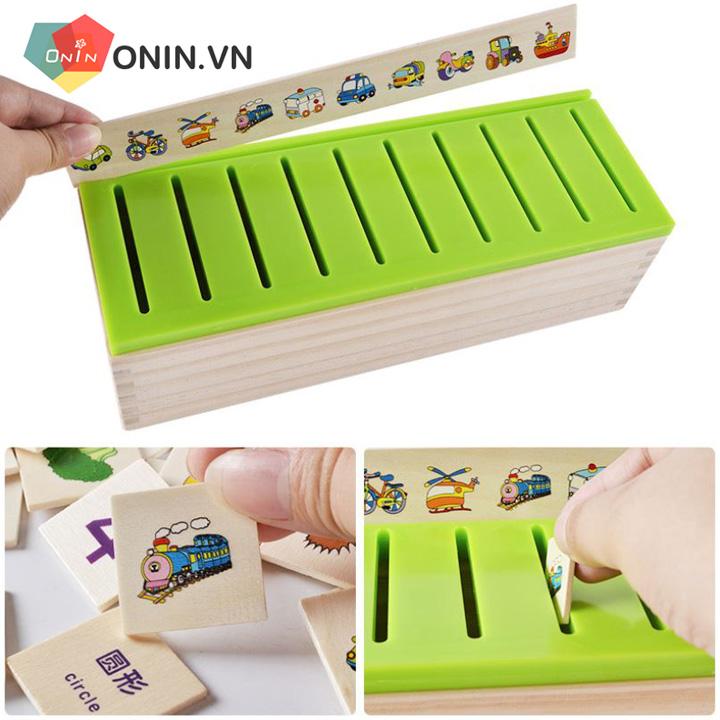 Hộp gỗ thả hình theo chủ đề
