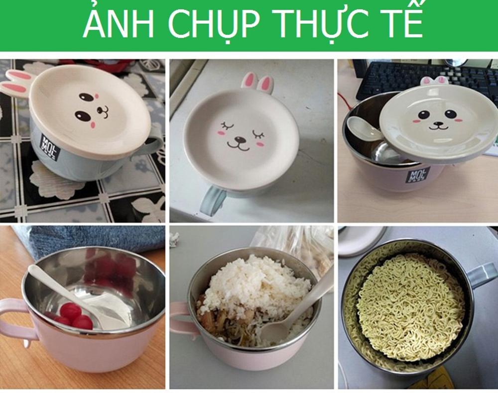 Bát ăn Mỳ chống nóng kiểu Hàn Quốc có nắp