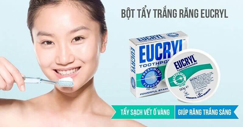 [HCM]Bột tẩy trắng răng Eucryl 50g từ Anh Quốc