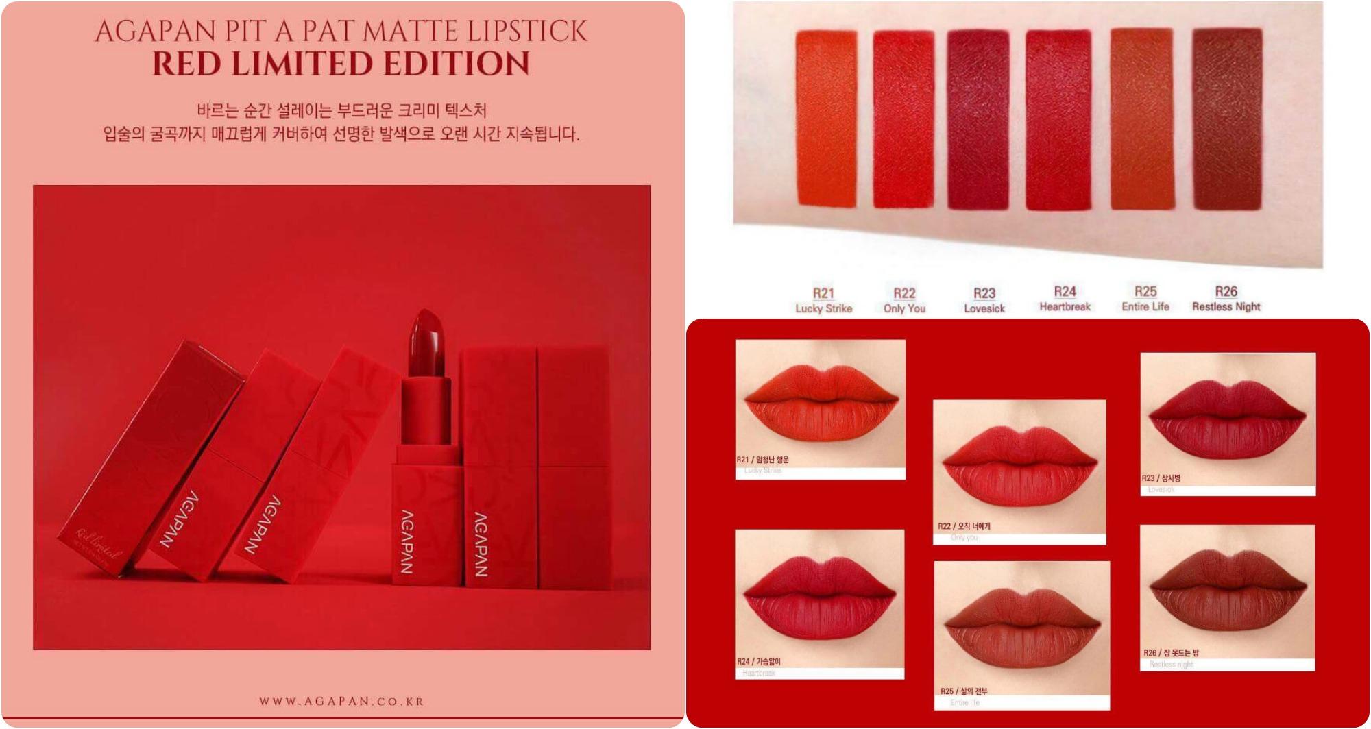 Son Agapan Red Limited Pit A Pat Lipstick