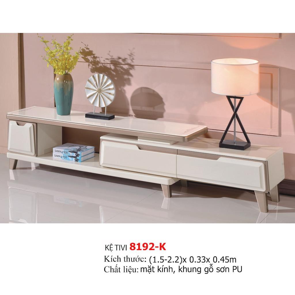 Kệ tivi mặt kính nhập khẩu Mina Furniture MN-8192-K (1500-2200)*330*450