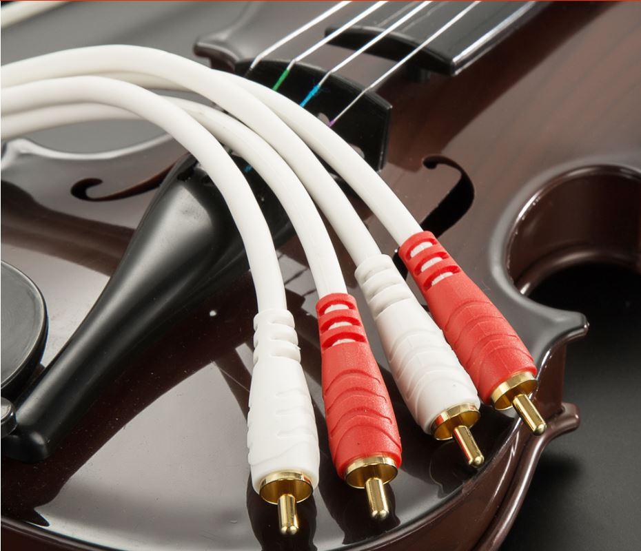Cáp loa 4 đầu hoa sen RCA dài 10M cao cấp JSJ (Dây loa AV 4 đầu)