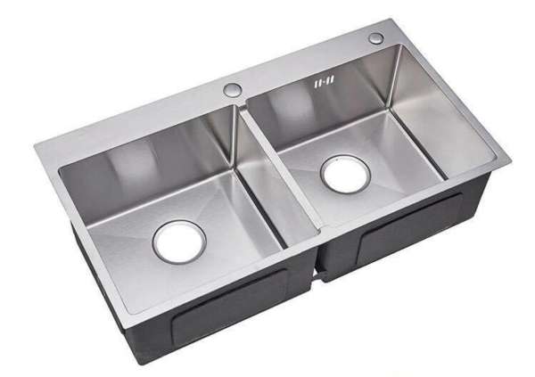 Chậu rửa bát đúc Inox 304 2 hố cân