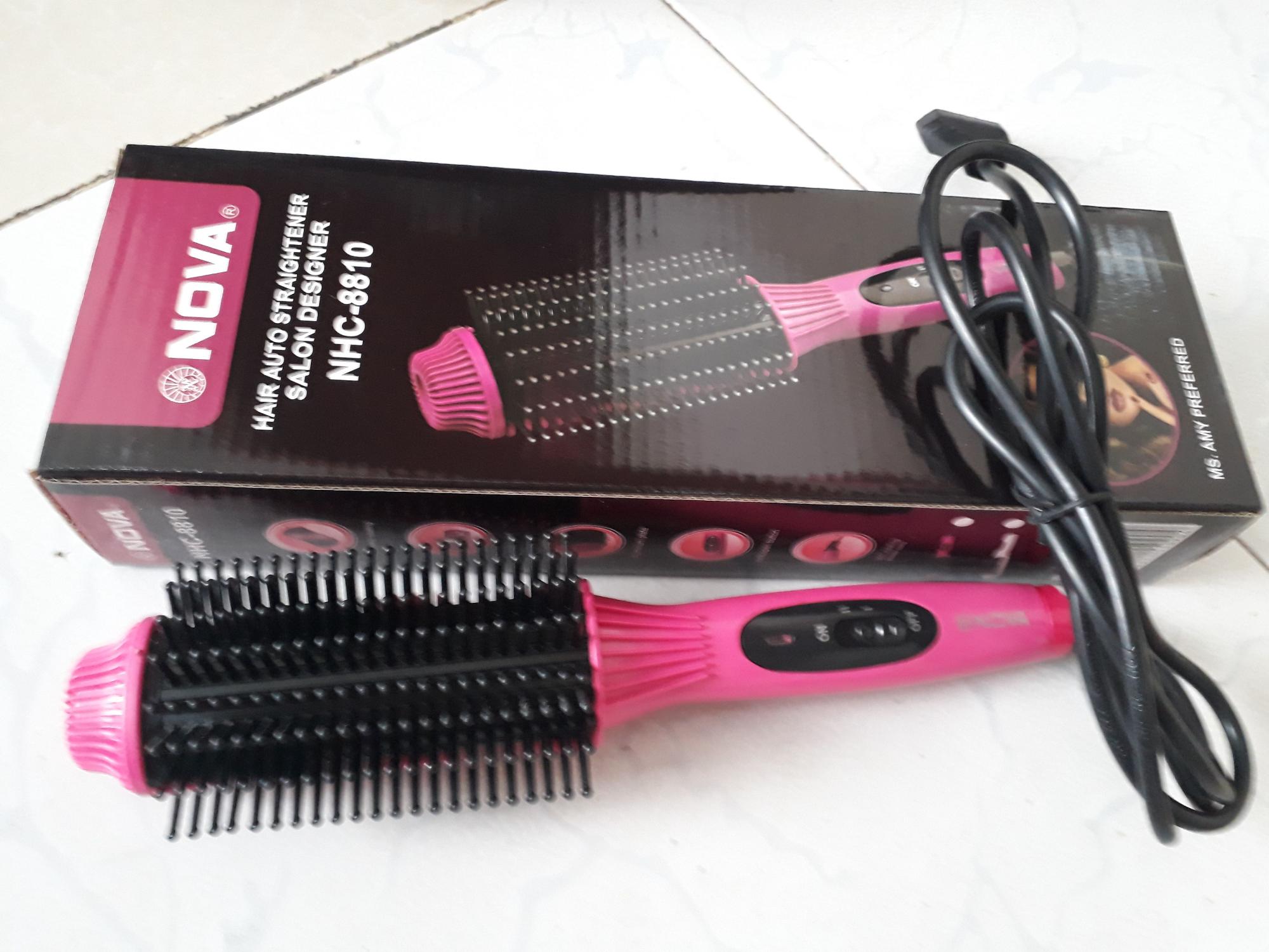 Lược điện NOVA 8810 uốn cúp chải thắng tóc đa năng (Hồng)-BBVL - MS.LDNV-8810-KVV