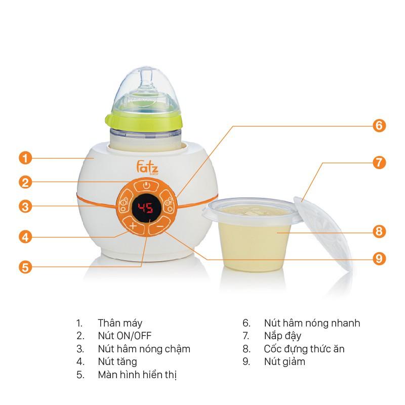 Máy hâm sữa cổ rộng điện tử Fatz baby FB3028SL