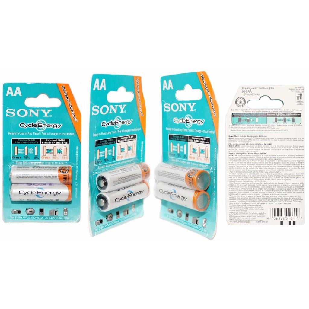 Vĩ 2 viên pin sạc AA Sony