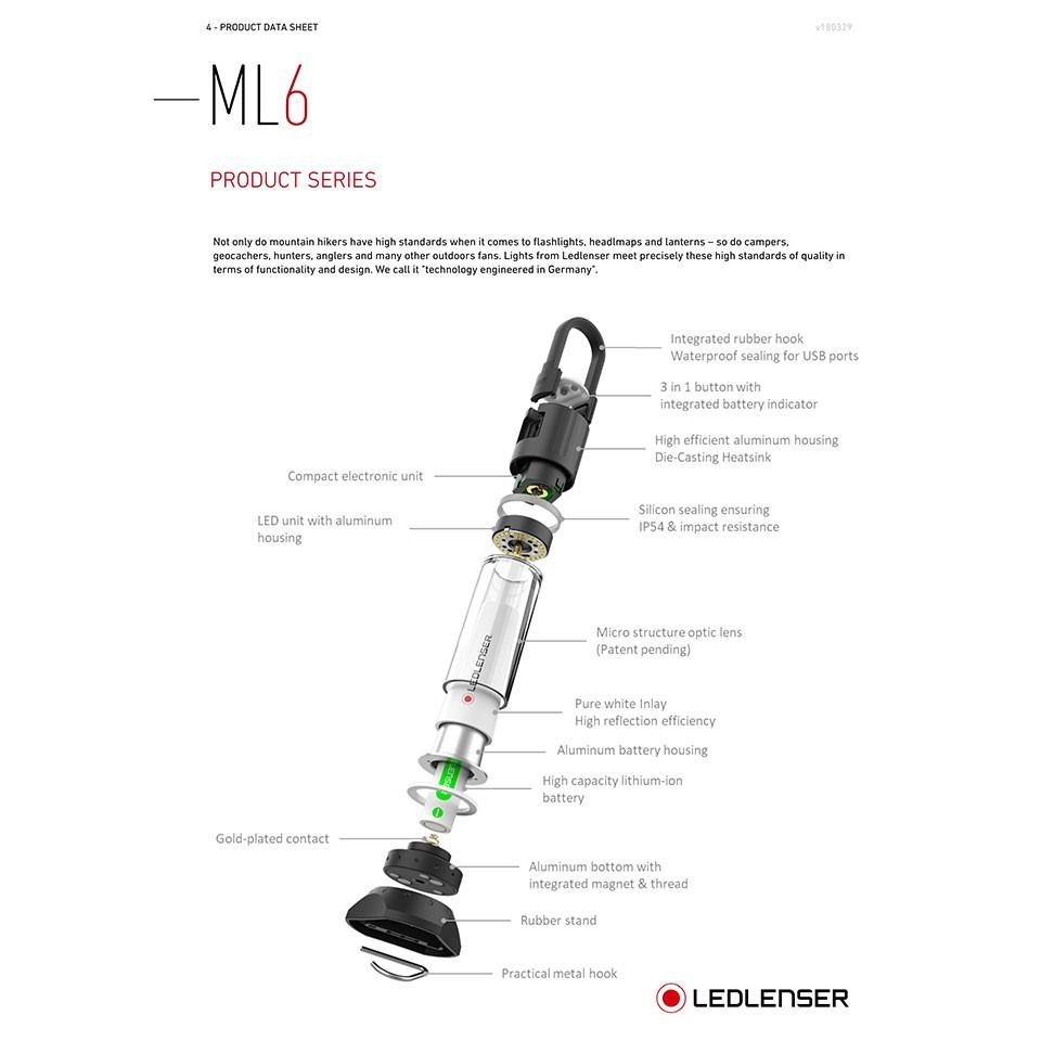 Đèn pin cắm trại Led Lenser ML6