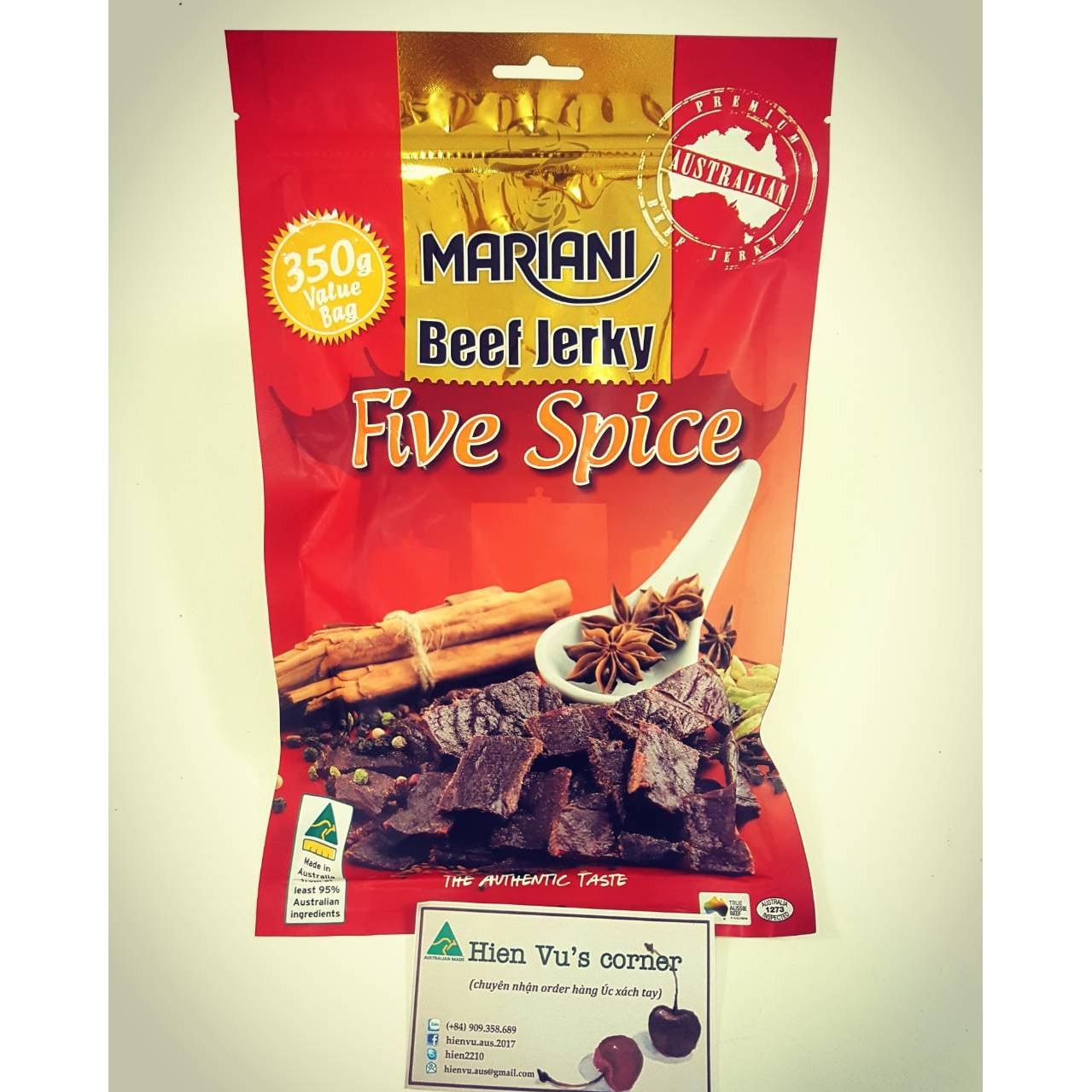 [HCM]Khô bò Úc Mariani – Five Spice ( gói 350g )