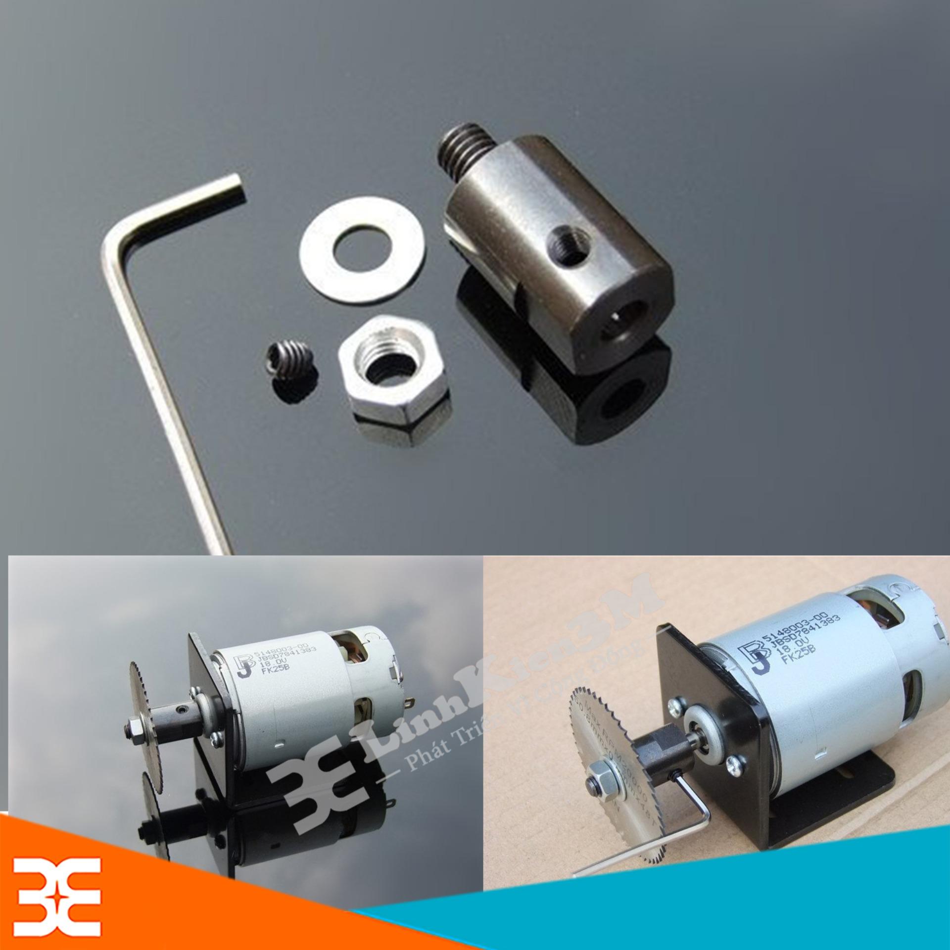 Trục kẹp lưỡi cắt M6-3.17mm- Chế máy cắt mini từ động cơ trục 3.17mm