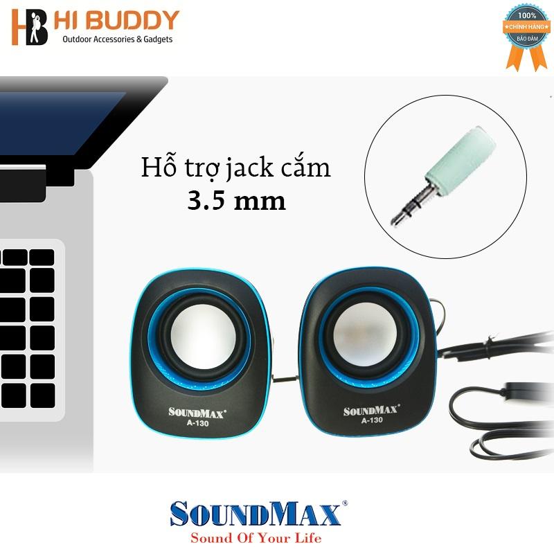 Loa vi tính Soundmax A-130/2.0 6W RMS (Xanh)