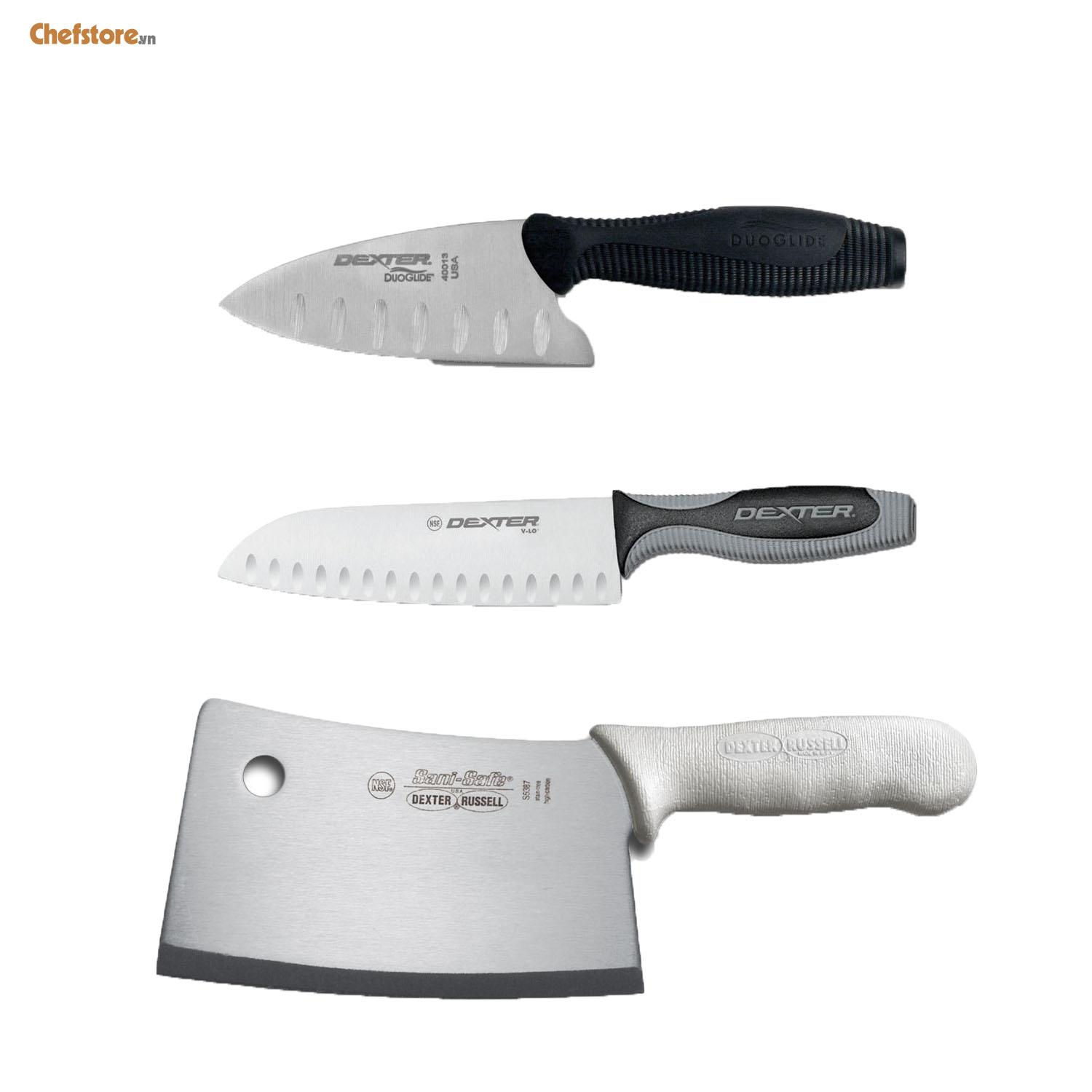 Bộ 3 dao bếp cao cấp Pro Series hãng Dexter - Xuất xứ USA (Trắng)