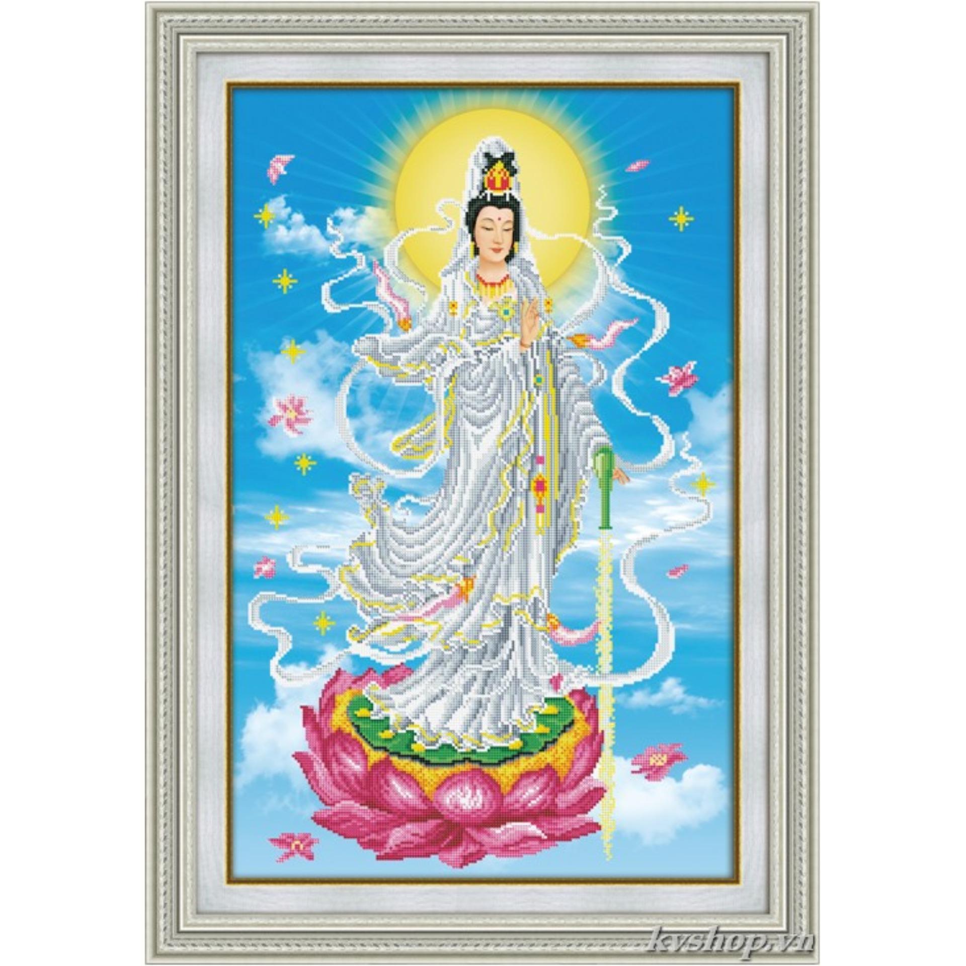 Tranh đính đá Phật bà ngự sen DF2289-Ngọc Thịnh