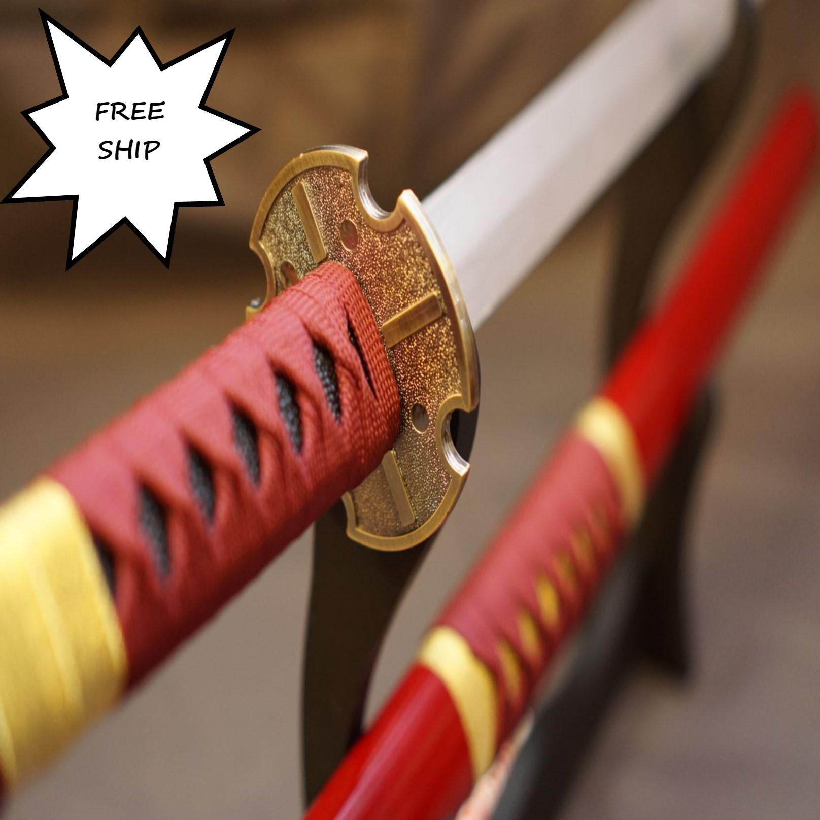 Kiếm gỗ Zoro đỏ ( chiều dài 1 mét )