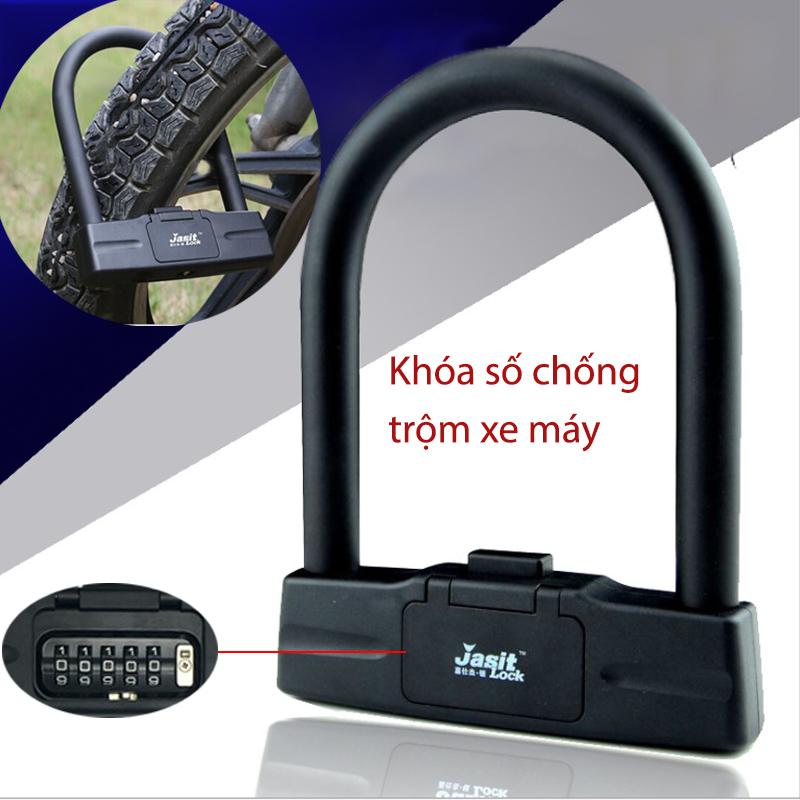 Khóa số chống trộm xe máy YF20999 hình chữ U – loại 5 số có thể thay đổi được mã số