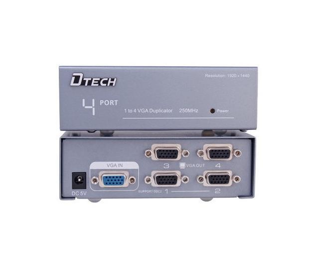 Bộ chia tín hiệu VGA 1 ra 4 Dtech DT 7254