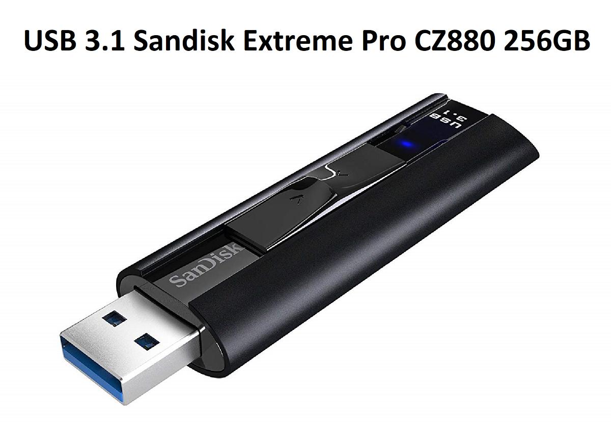 USB 3.1 Flash Drive Sandisk Extreme Pro CZ880 256GB