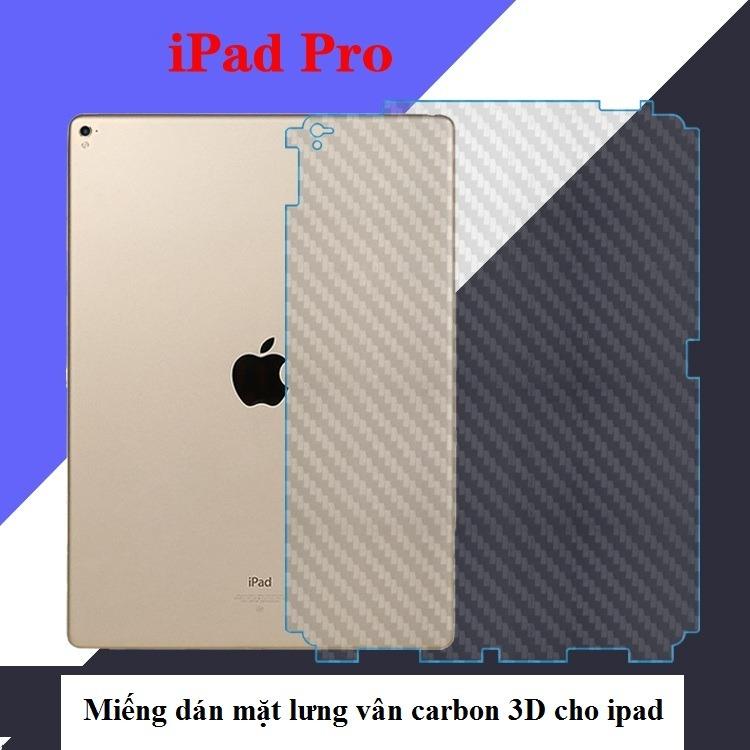 Miếng dán mặt lưng vân Carbon 3D iPad Hàng nhập khẩu