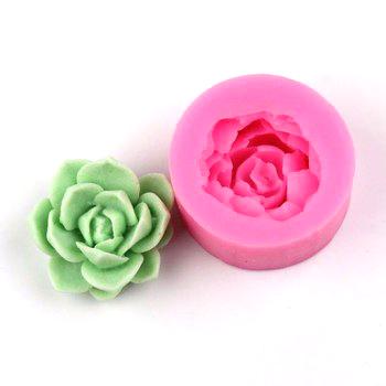 Khuôn silicon 3d làm thạch làm bánh mẫu Sen đá