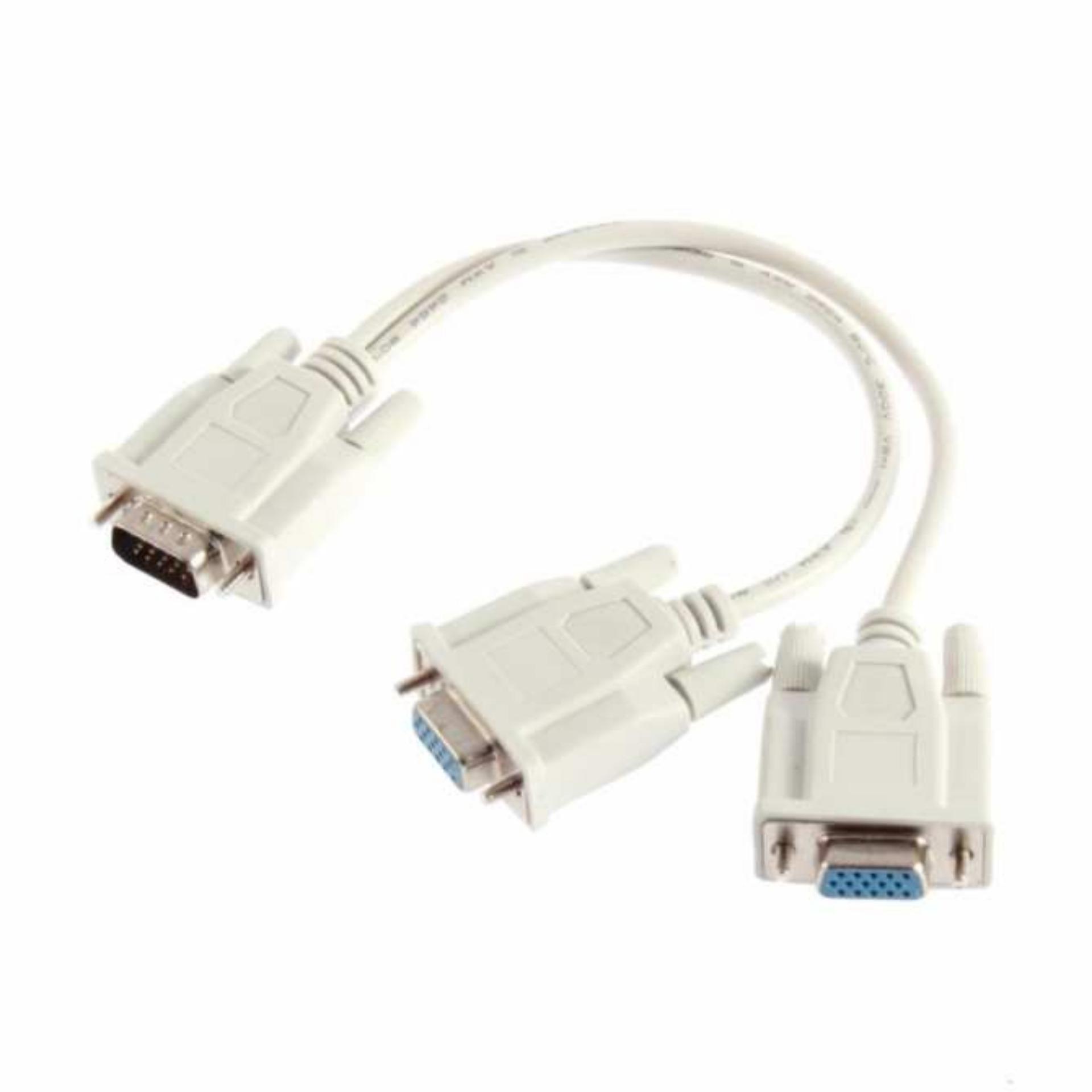 Cáp chia VGA 1 cổng ra 2 cổng (Trắng)