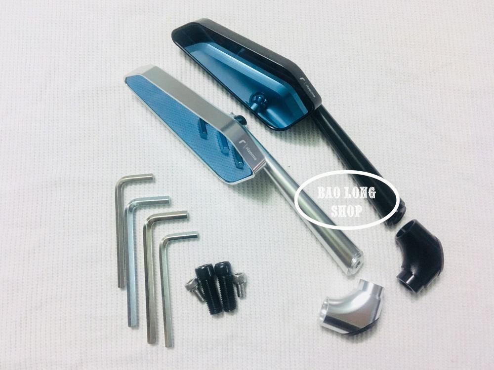 Kính kiểu 744 Rizoma gắn mọi loại xe máy màu Xám Khói rất đẹp