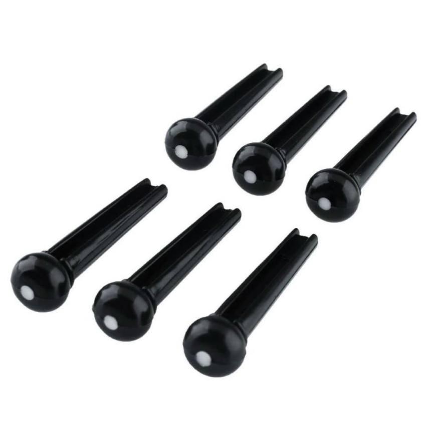 Bộ 6 chốt dây đàn guitar màu đen