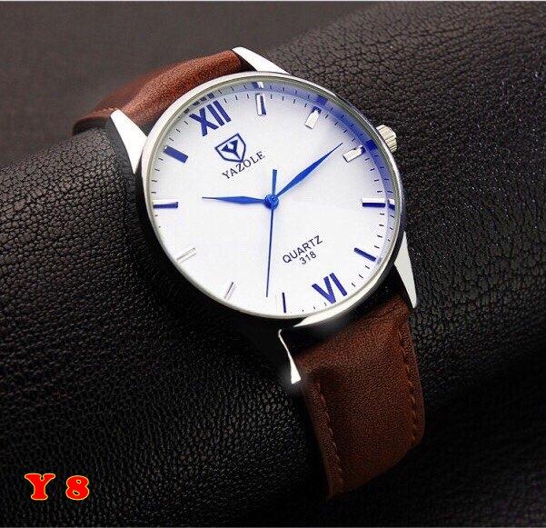 Đồng hồ nam Yazole Y5-8 dây da