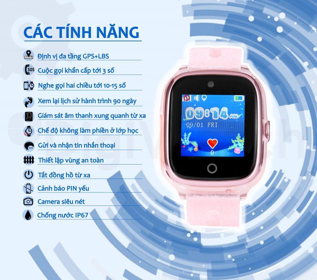 ĐỒNG HỒ ĐỊNH VỊ TRẺ EM CHỐNG NƯỚC WONLEX KT01