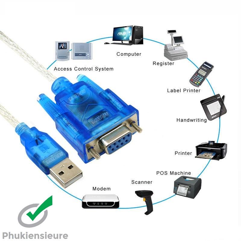 Cáp chuyển đổi usb to RS232 (âm)