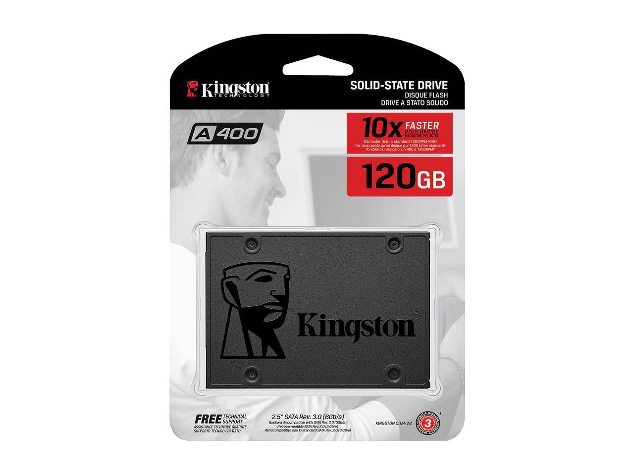 Ổ cứng SSD Kingston A400 SATA 3 120GB SA400S37/120G (Xám đen) - Nhất Tín Computer