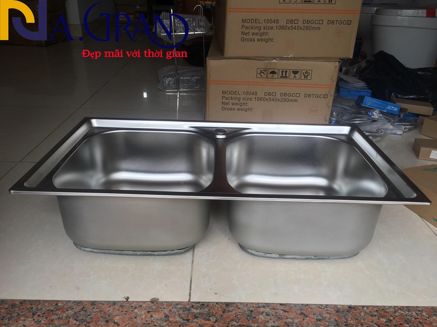 Chậu Rửa Chén Bát INOX 304 Cao Cấp N10 NA.GRAND Tặng Bộ Xả Chậu