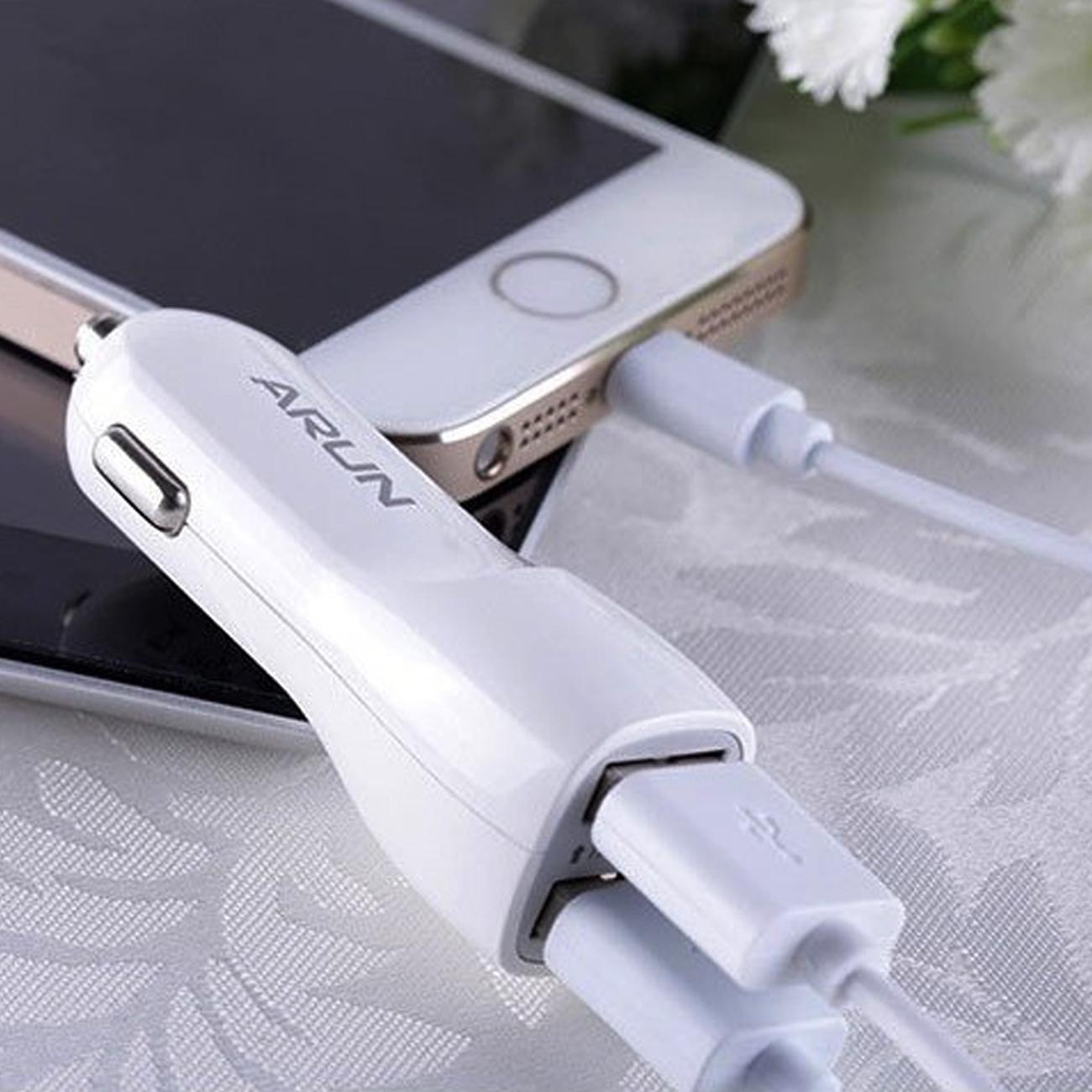 SẠC CỐC XE HƠI 2 CỔNG ARUN