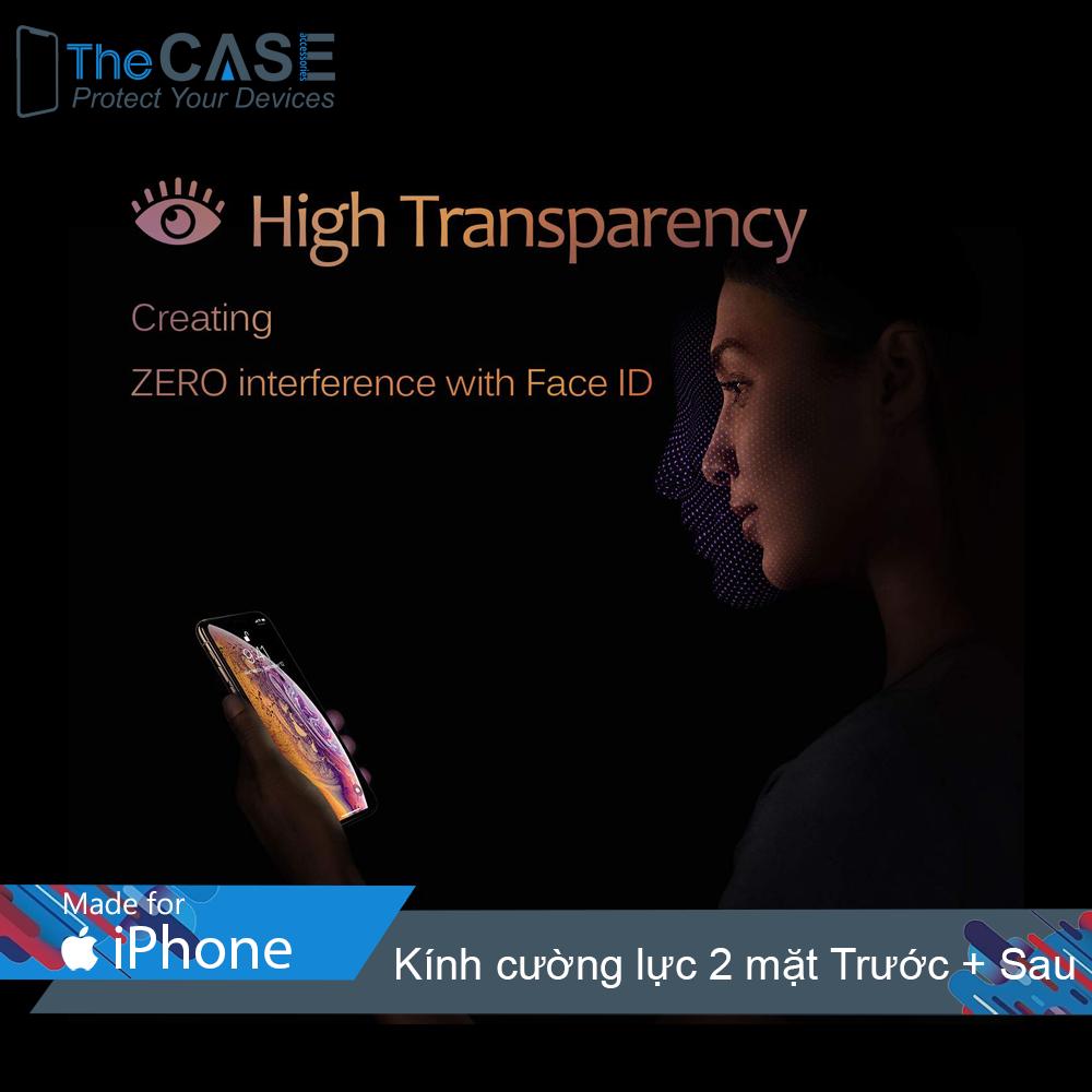Cường Lực trong suốt 2 Mặt Trước Và Sau iPhone XS Max (The Case)